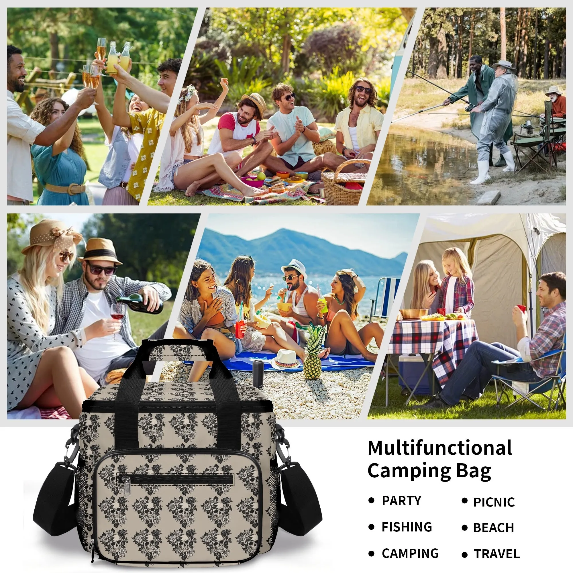 Gothic Tan Insulated Leakproof Cooler Bag Lunch Box
