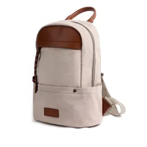 Green Canvas and Leather Rucksacks Bag Hiking Backpack Purse for Women