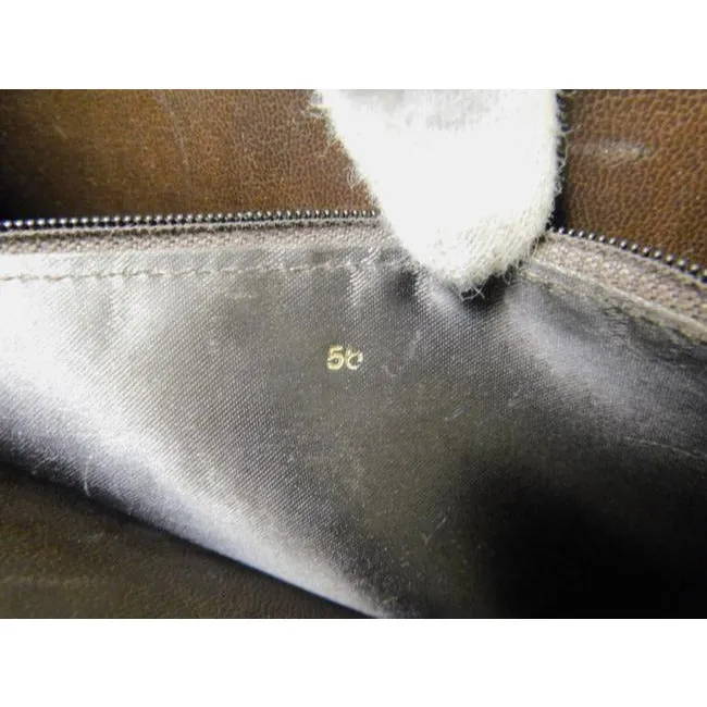 Gucci Clutch Guccissima Suede Leather Two Way Style Clutch Micro G Print In Browns Suede