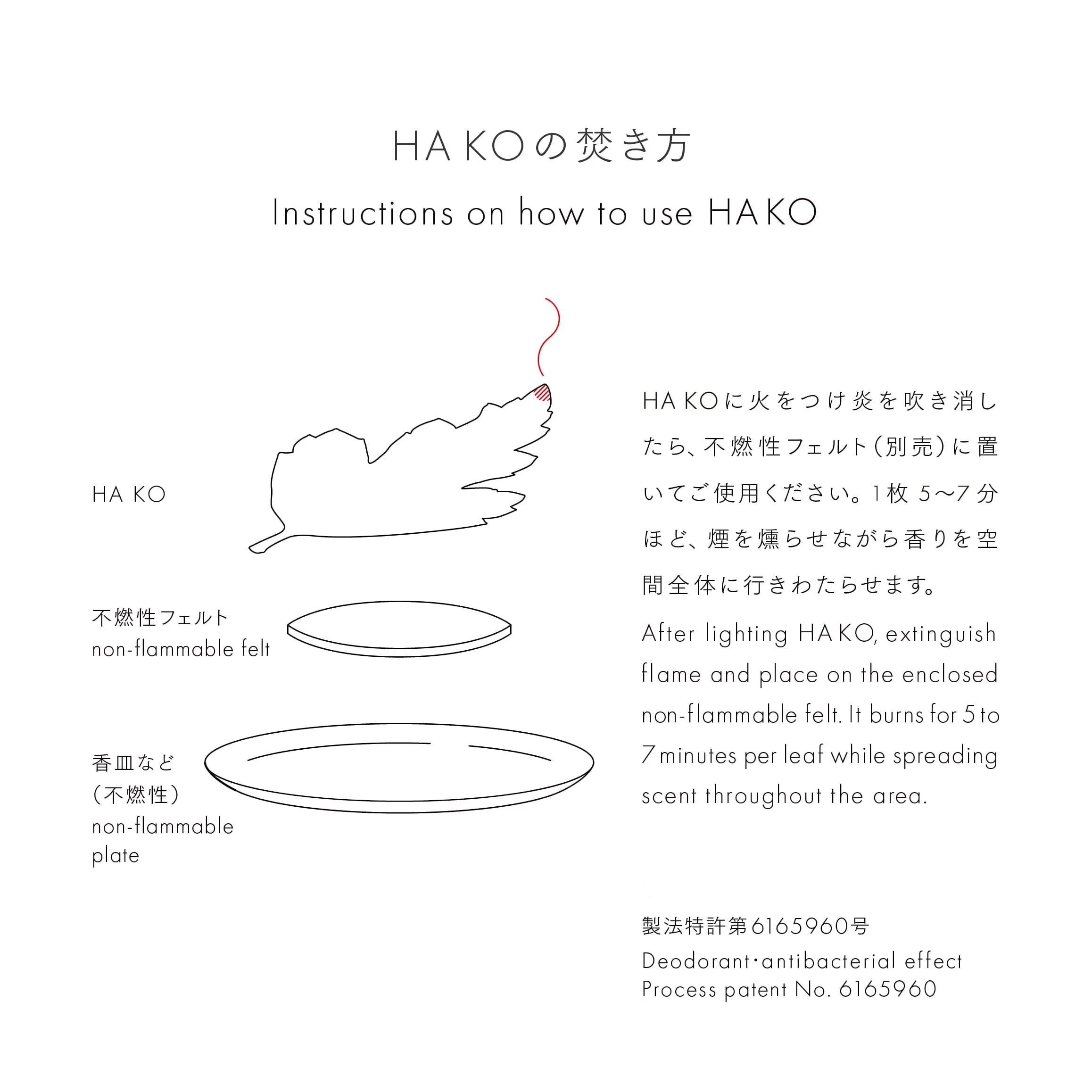 HAKO Paper Leaf Incense  (Spring)  ‐ Japanese Pepper