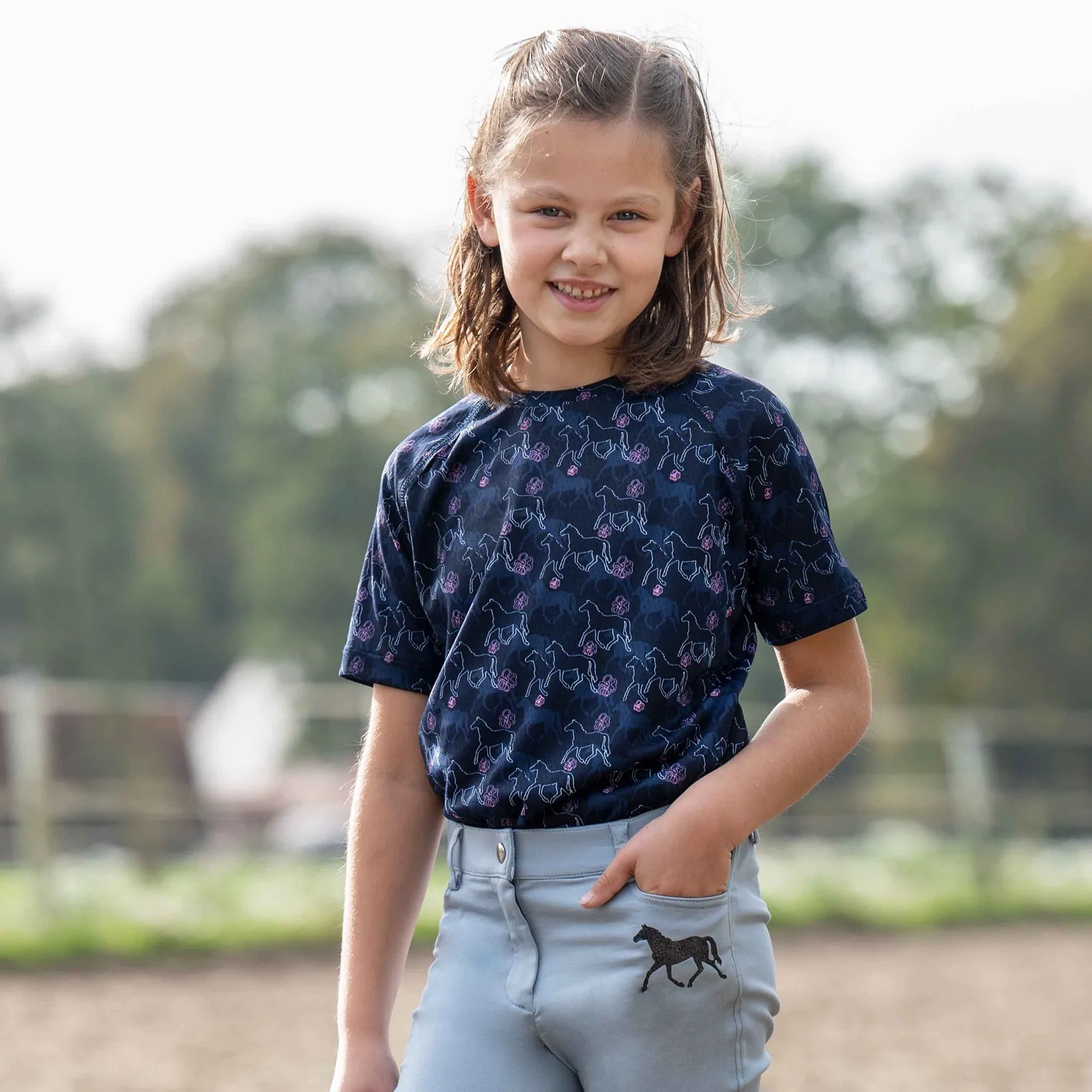 Hkm Kids Bria Short Sleeve Functional Shirt