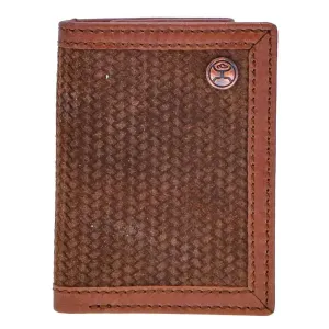 Hooey Classic Roughout Basketweave Tri- Fold Wallet