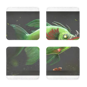 Hook Lung Jaw Sublimation Coasters Pack of Four