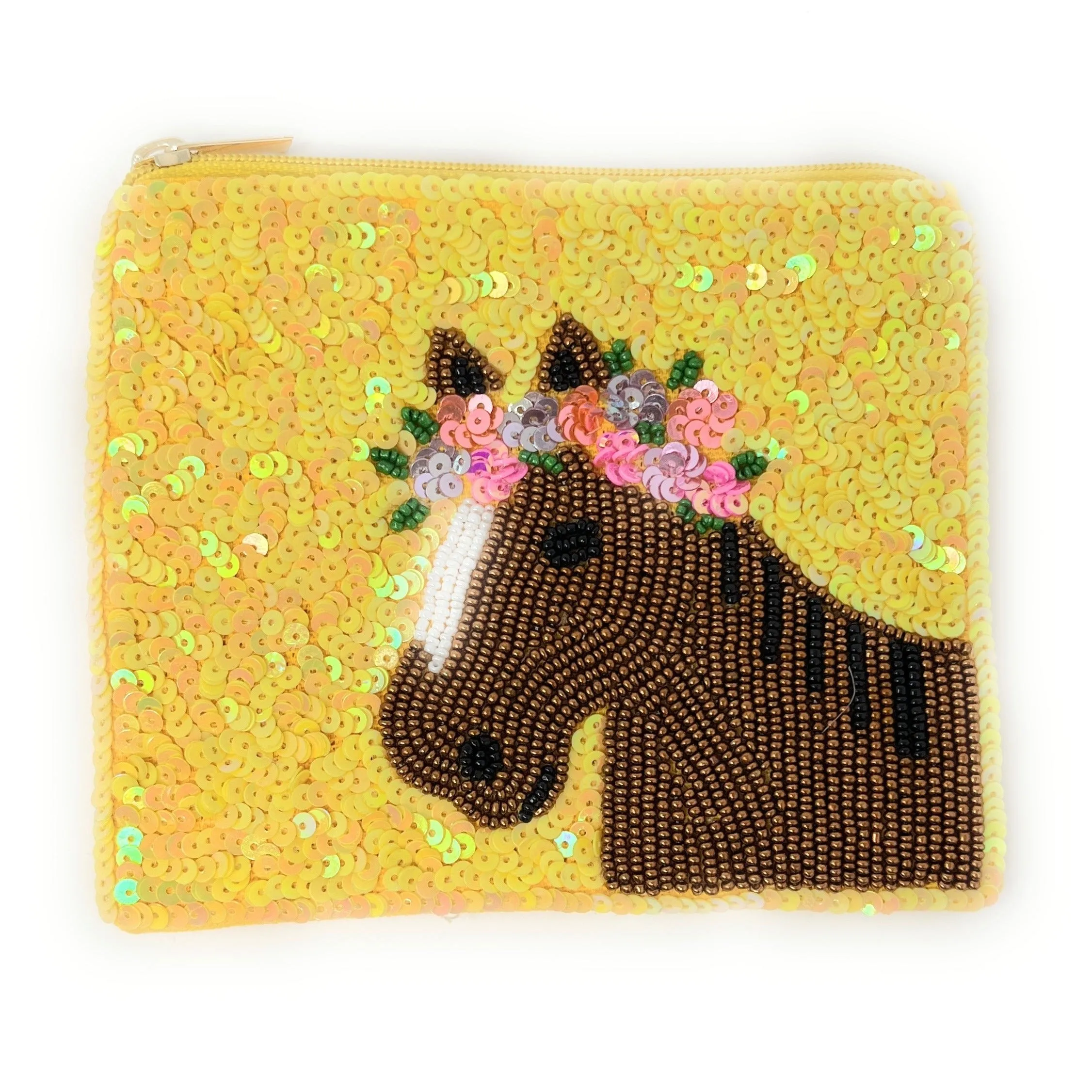 Horse Beaded Coin Purse