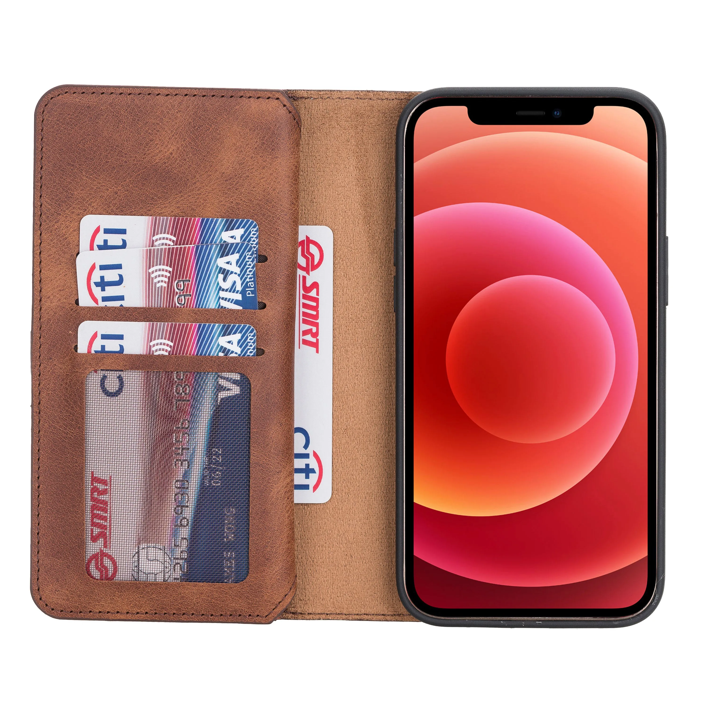 iPhone 12 Pro Max Leather Dual Wallet Case