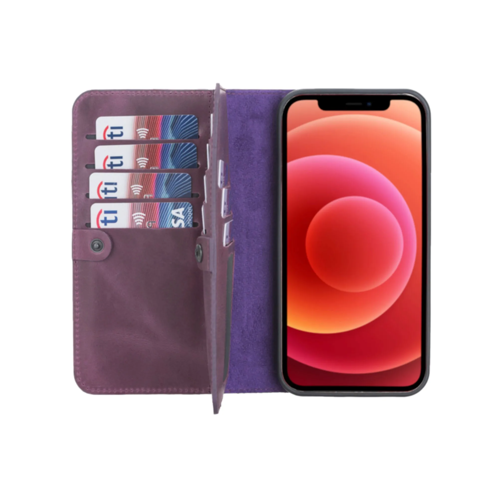iPhone 12 Pro Max Leather Dual Wallet Case