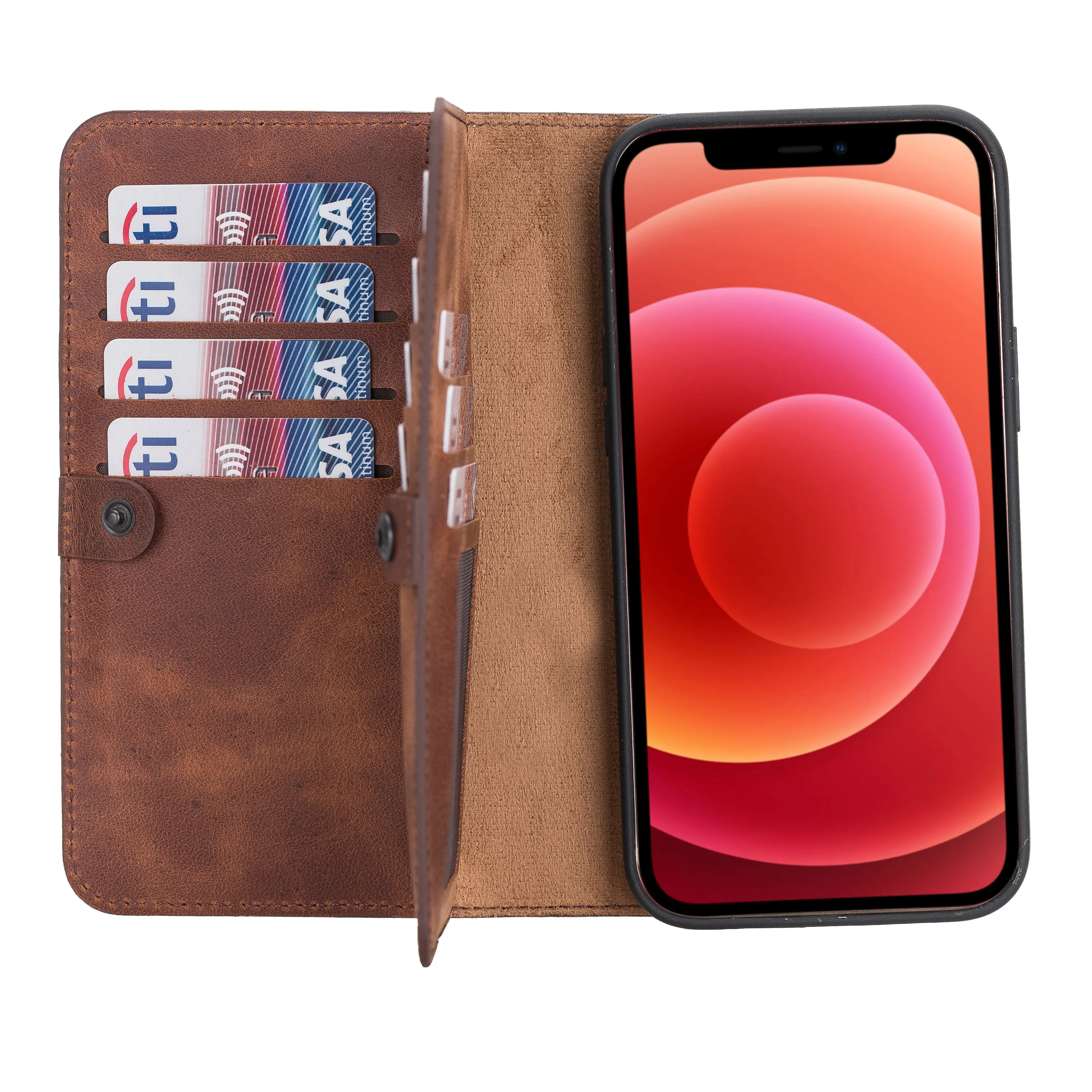 iPhone 12 Pro Max Leather Dual Wallet Case