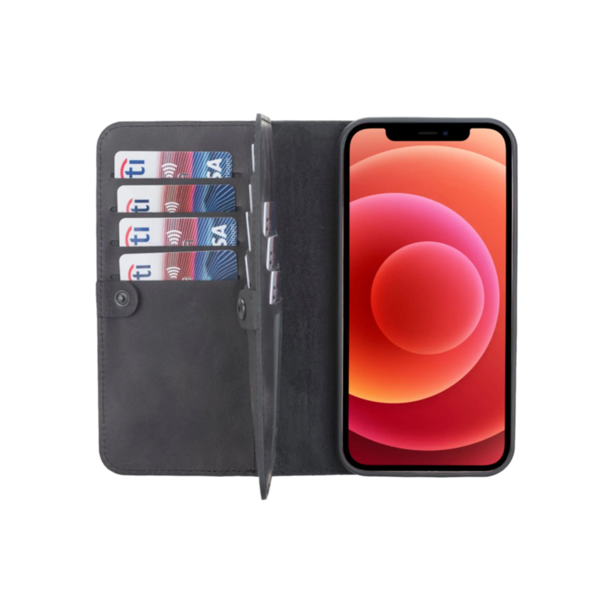 iPhone 12 Pro Max Leather Dual Wallet Case