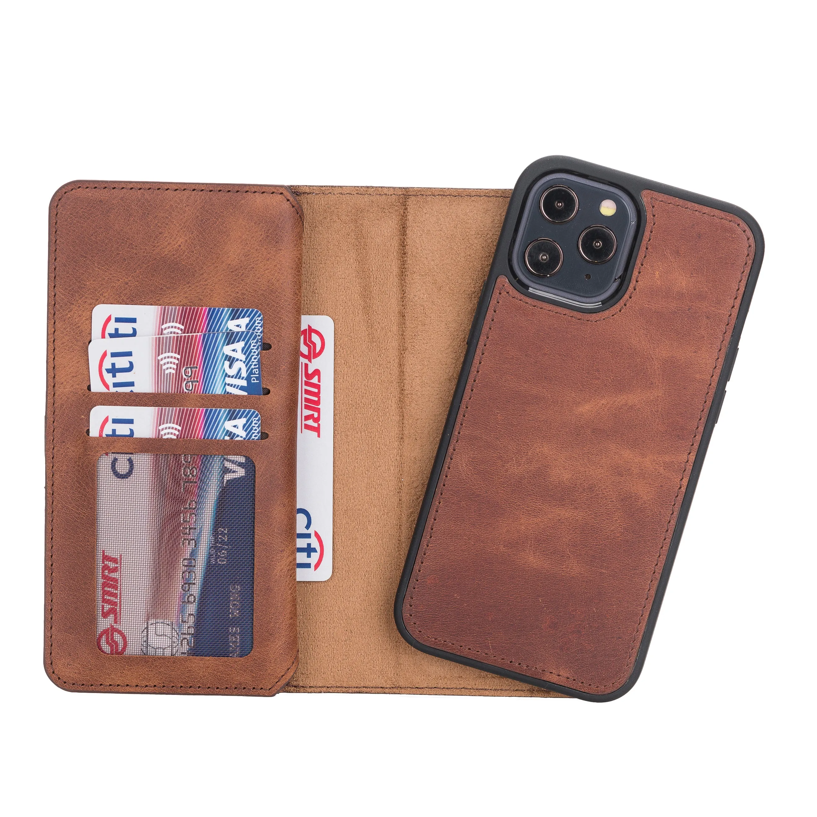 iPhone 12 Pro Max Leather Dual Wallet Case