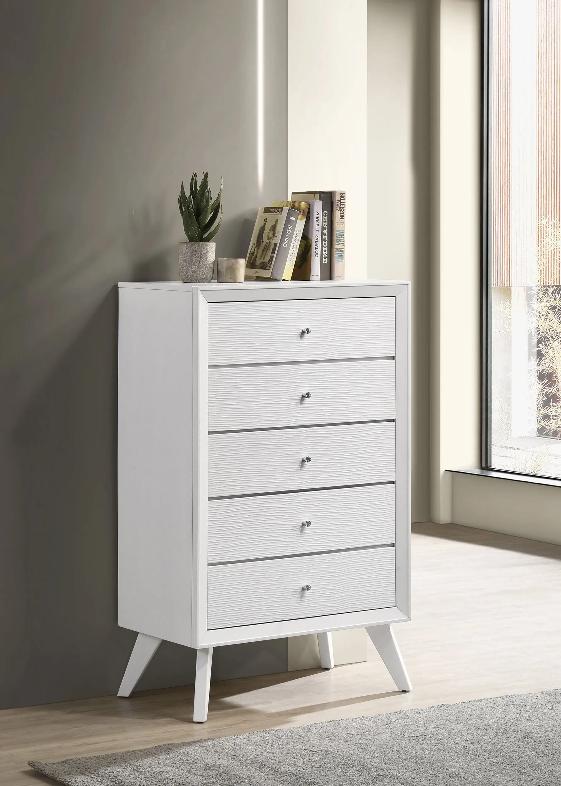 Janelle 5-Drawer Chest White - Functional Storage