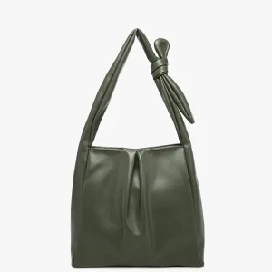 Jolene Pleated Hobo with Knotted Handle