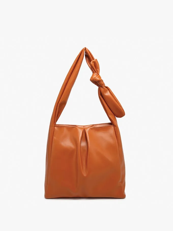 Jolene Pleated Hobo with Knotted Handle