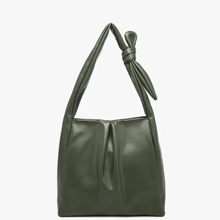 Jolene Pleated Hobo with Knotted Handle