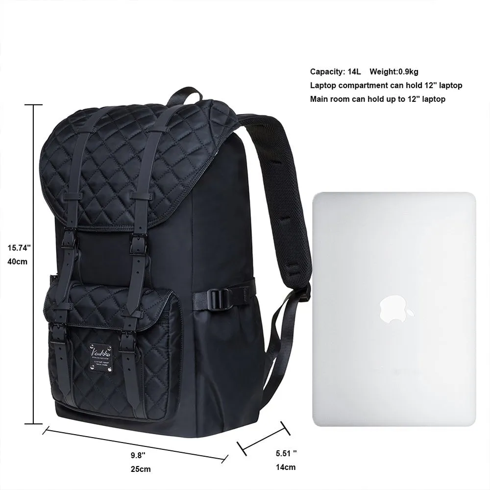 KAUKKO Backpack for city trips, EP5-20 ( Black / 14 L )
