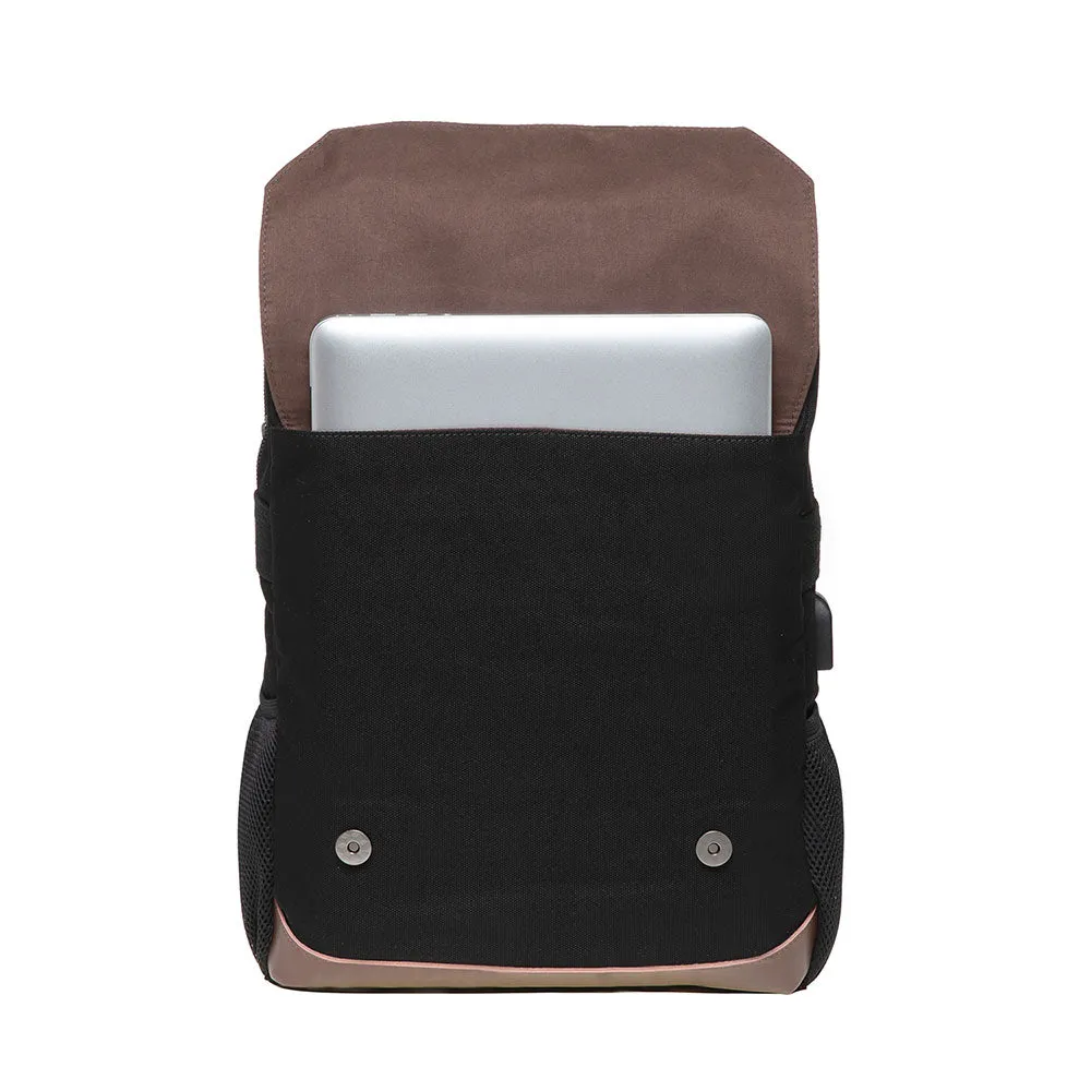KAUKKO Vintage Canvas Backpack - Large Capacity,Multi-Functional Durable Outdoor Rucksack KF19, 16.2L