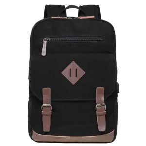 KAUKKO Vintage Canvas Backpack - Large Capacity,Multi-Functional Durable Outdoor Rucksack KF19, 16.2L