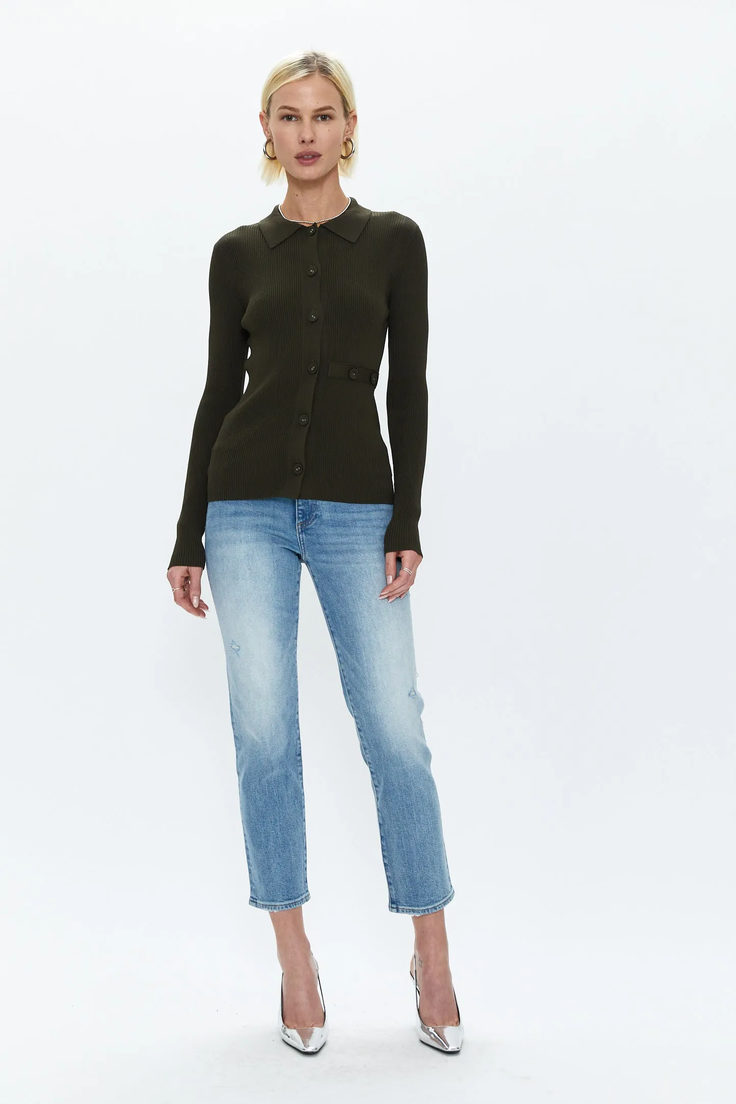Kealy Multi-Functional Sweater - Dark Olive