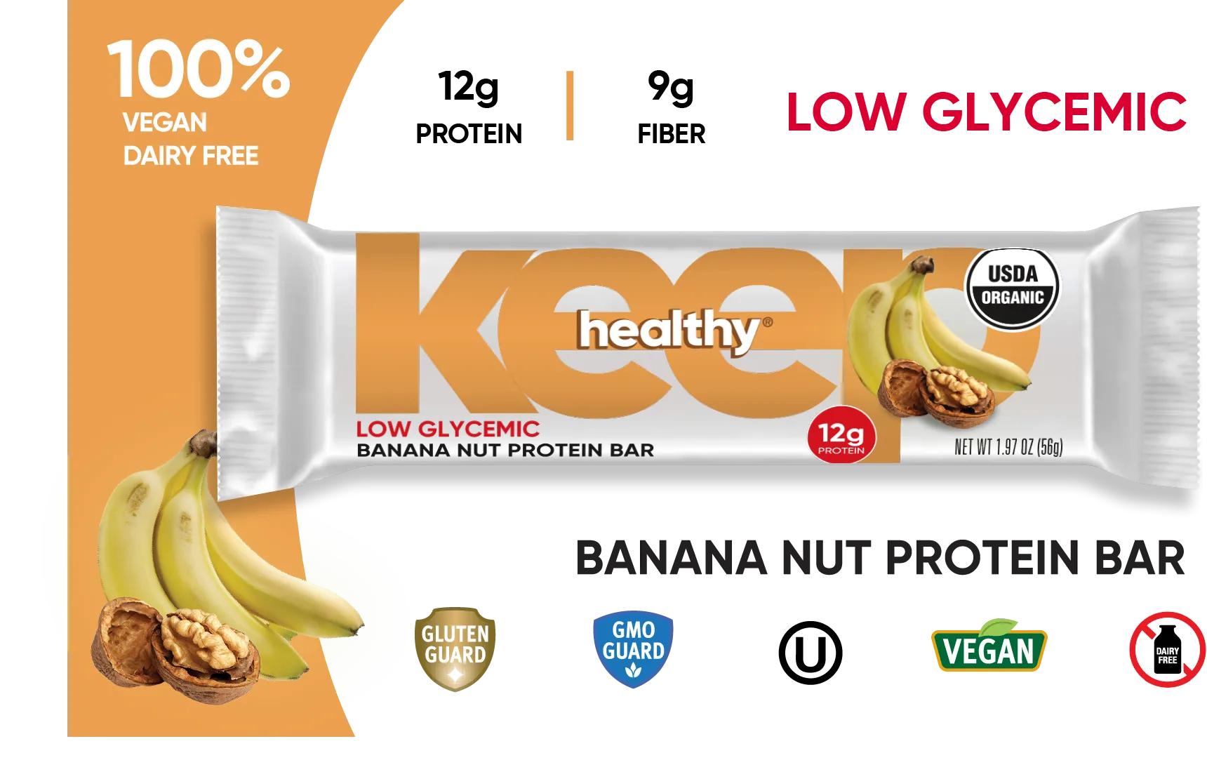 Keep Healthy Low Glycemic Variety Pack - 15 Individually Wrapped Bar Sampler Variety Pack