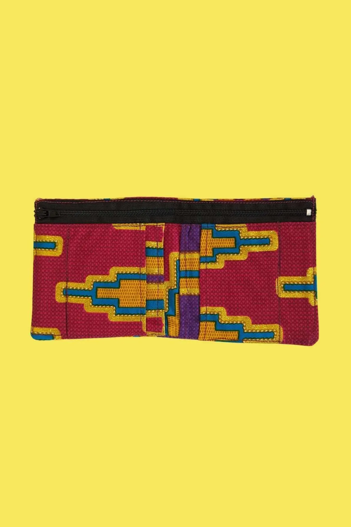 Kente Gold African Print Fabric Wallet