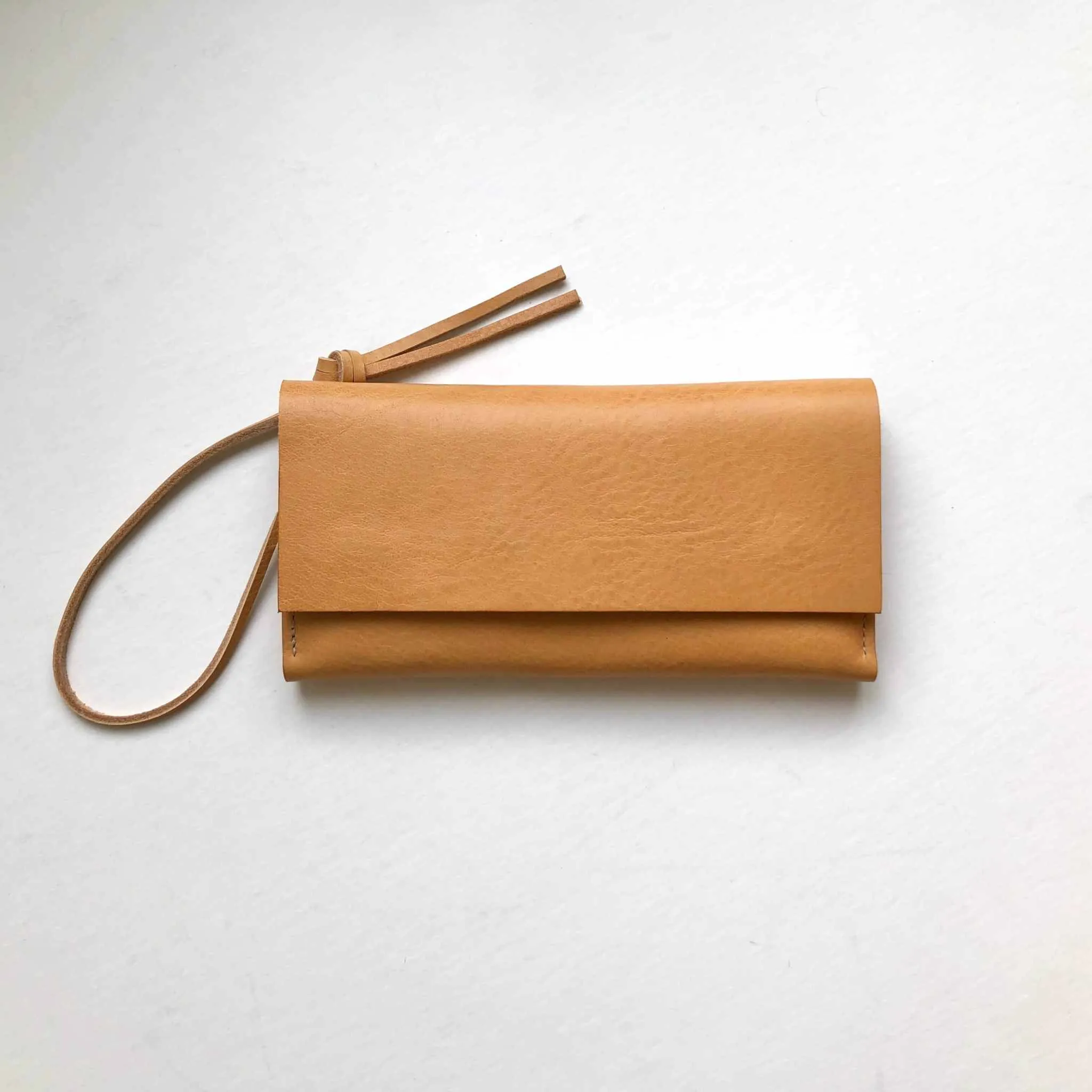 Knot Leather Purse Wallet in Natural, Black or Tan