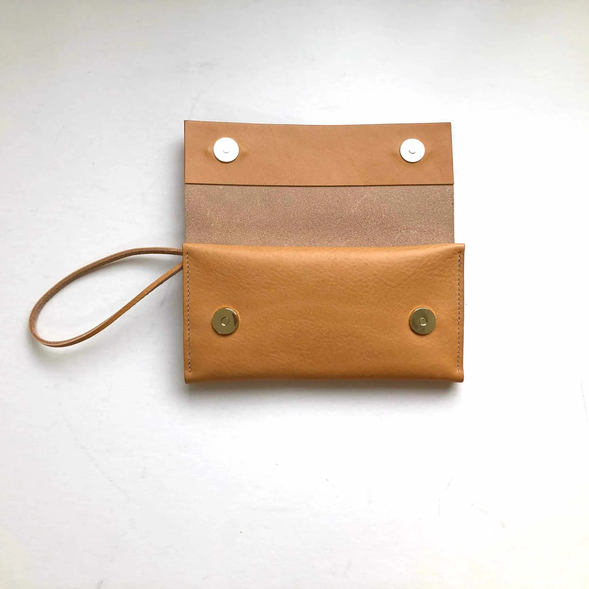 Knot Leather Purse Wallet in Natural, Black or Tan