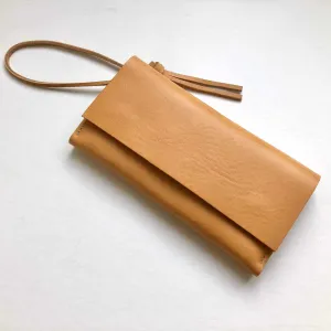 Knot Leather Purse Wallet in Natural, Black or Tan