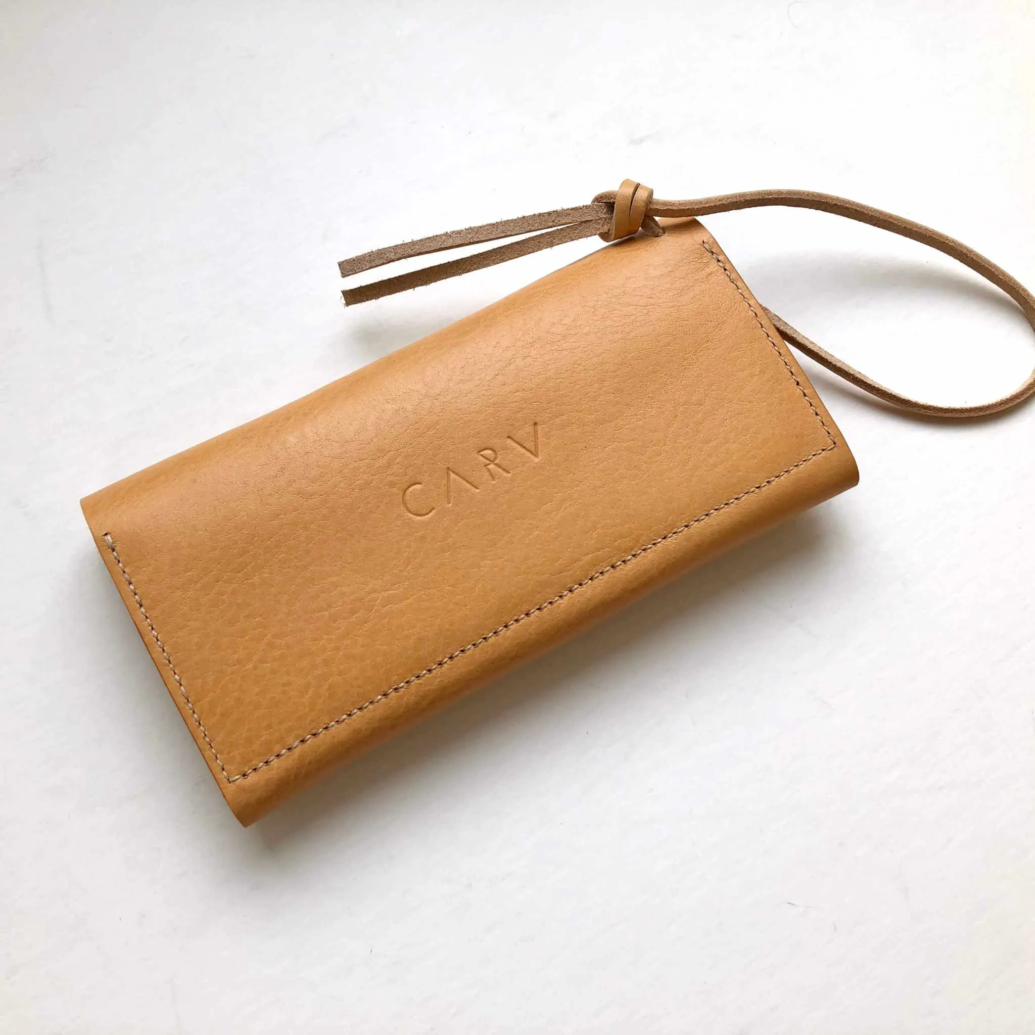 Knot Leather Purse Wallet in Natural, Black or Tan