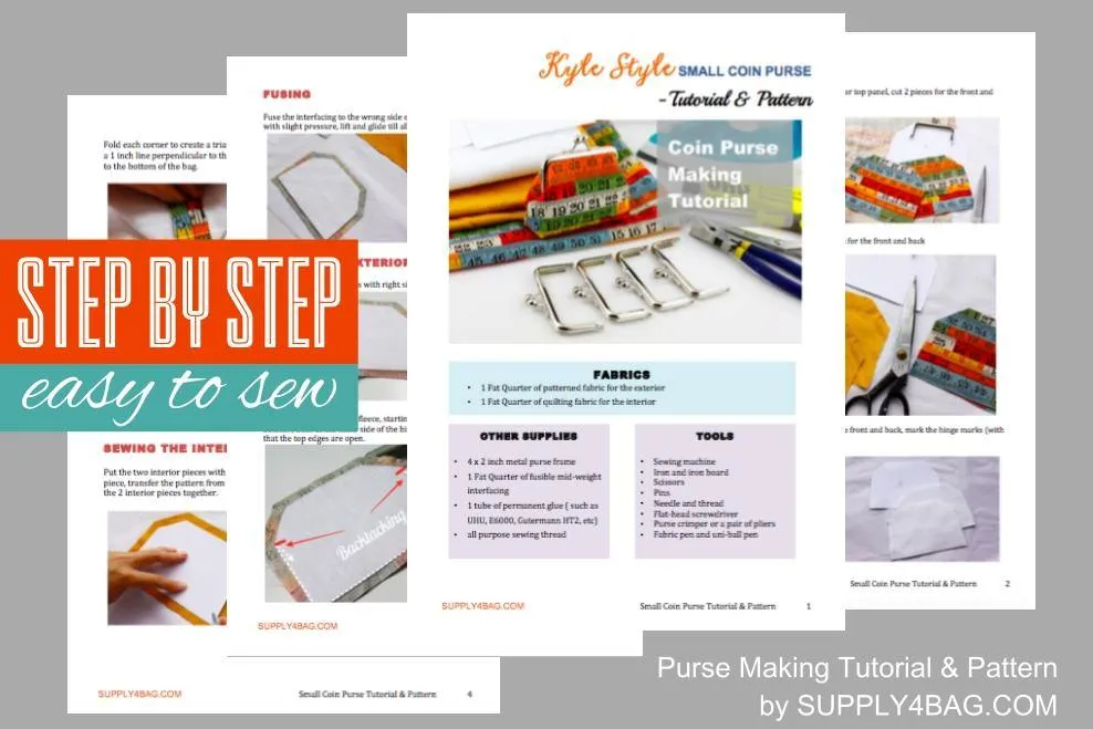 Kyle Small Coin Purse Making Tutorial & PDF Pattern