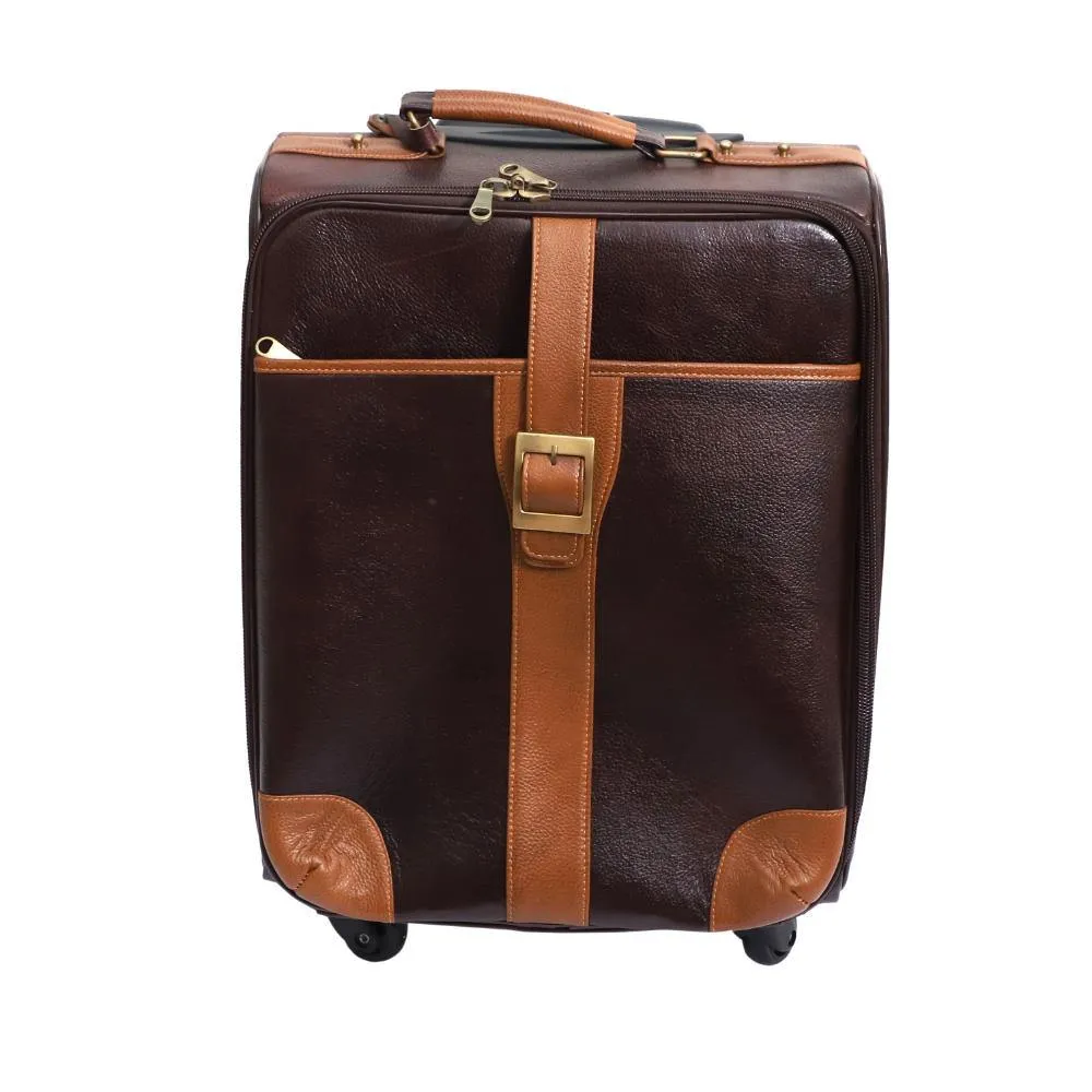Lavish Touch Mulford Trolley Bag
 Leather - Brown