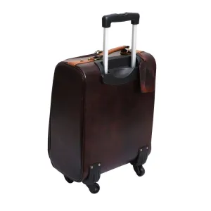 Lavish Touch Mulford Trolley Bag
 Leather - Brown