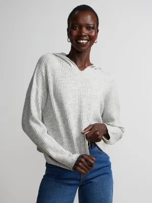 Long Sleeve Cozy Yarn Cropped Hoodie