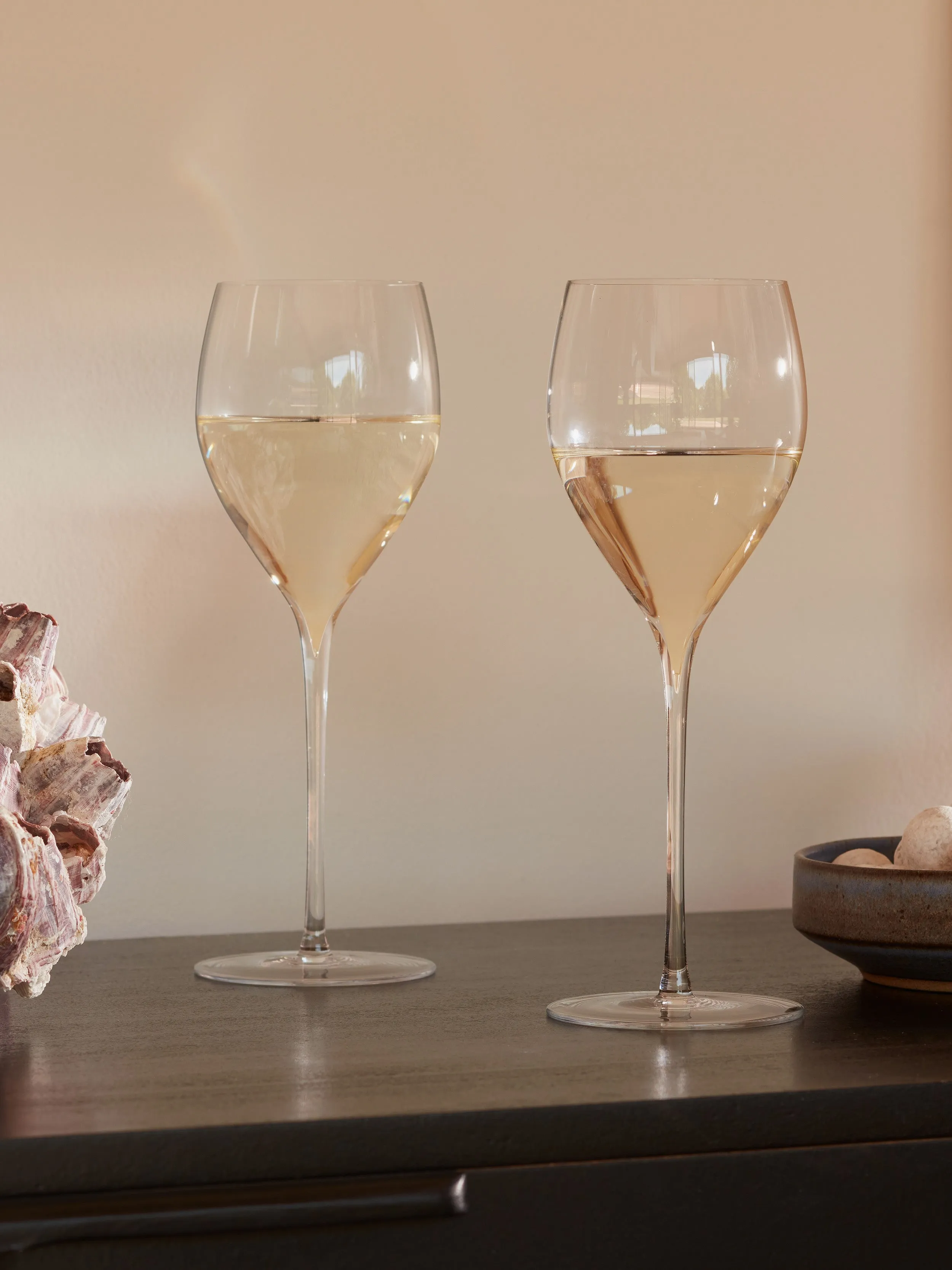 LSA International Savoy White Wine Glasses, 12oz Clear - Set of 2