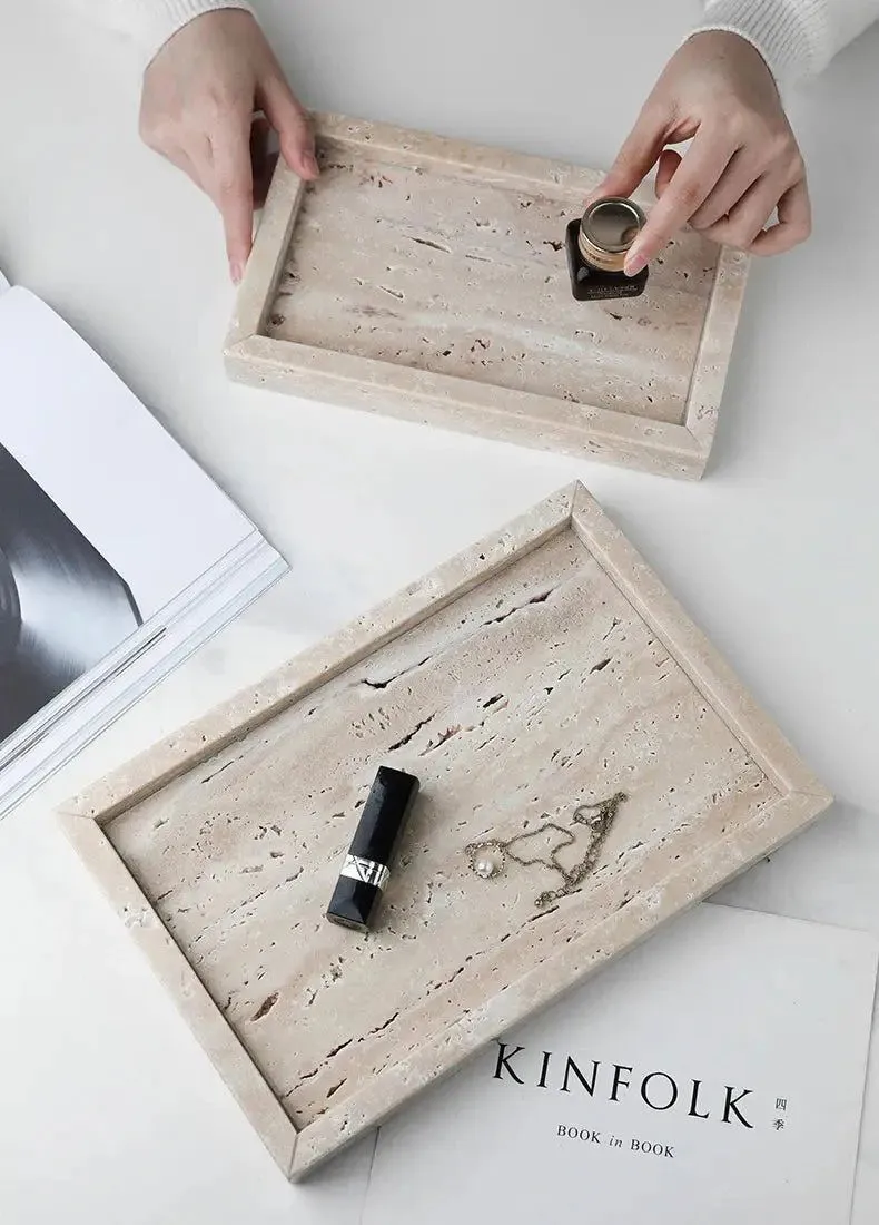 Luxe - Travertine Harfiy Marble Tray