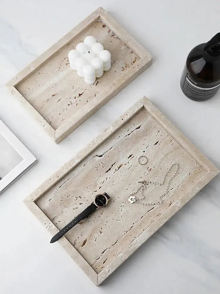 Luxe - Travertine Harfiy Marble Tray