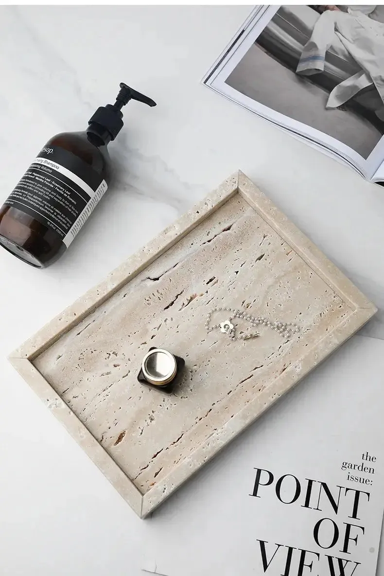 Luxe - Travertine Harfiy Marble Tray