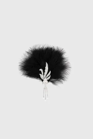Luxurious Beaded Feather Hair Clip
