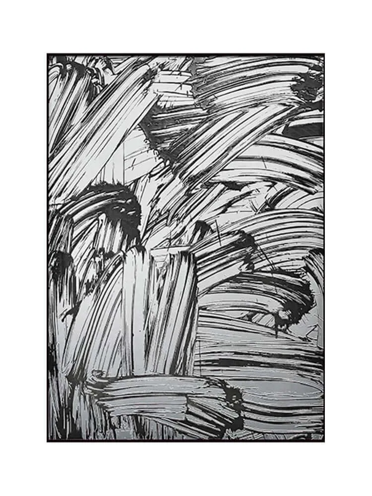 Luxurious Black and White Style Textured Painting