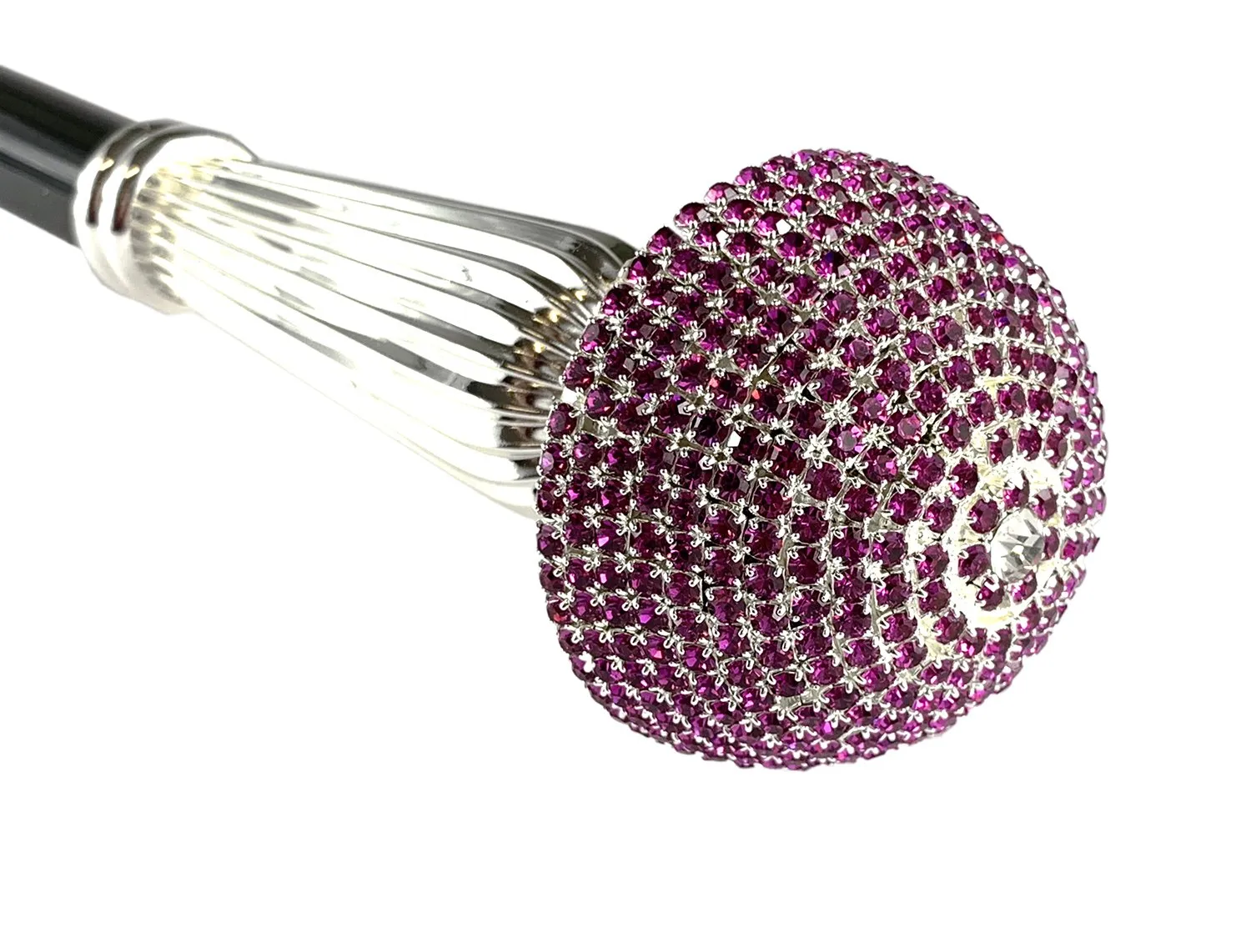 Luxurious Collectible Walking Stick - Fuchsia Crystals