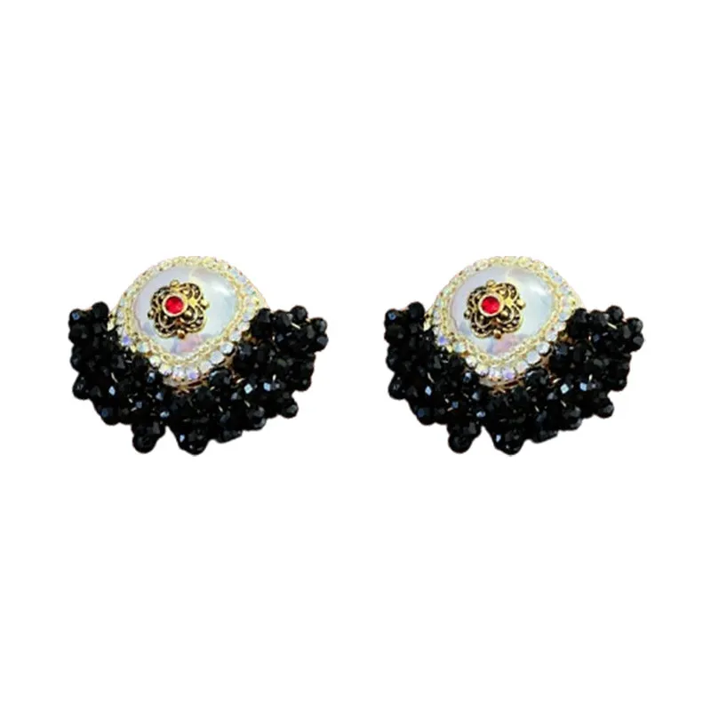 Luxurious Flower Flower Copper Electroplating Earrings