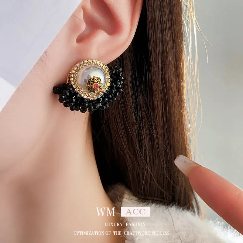 Luxurious Flower Flower Copper Electroplating Earrings