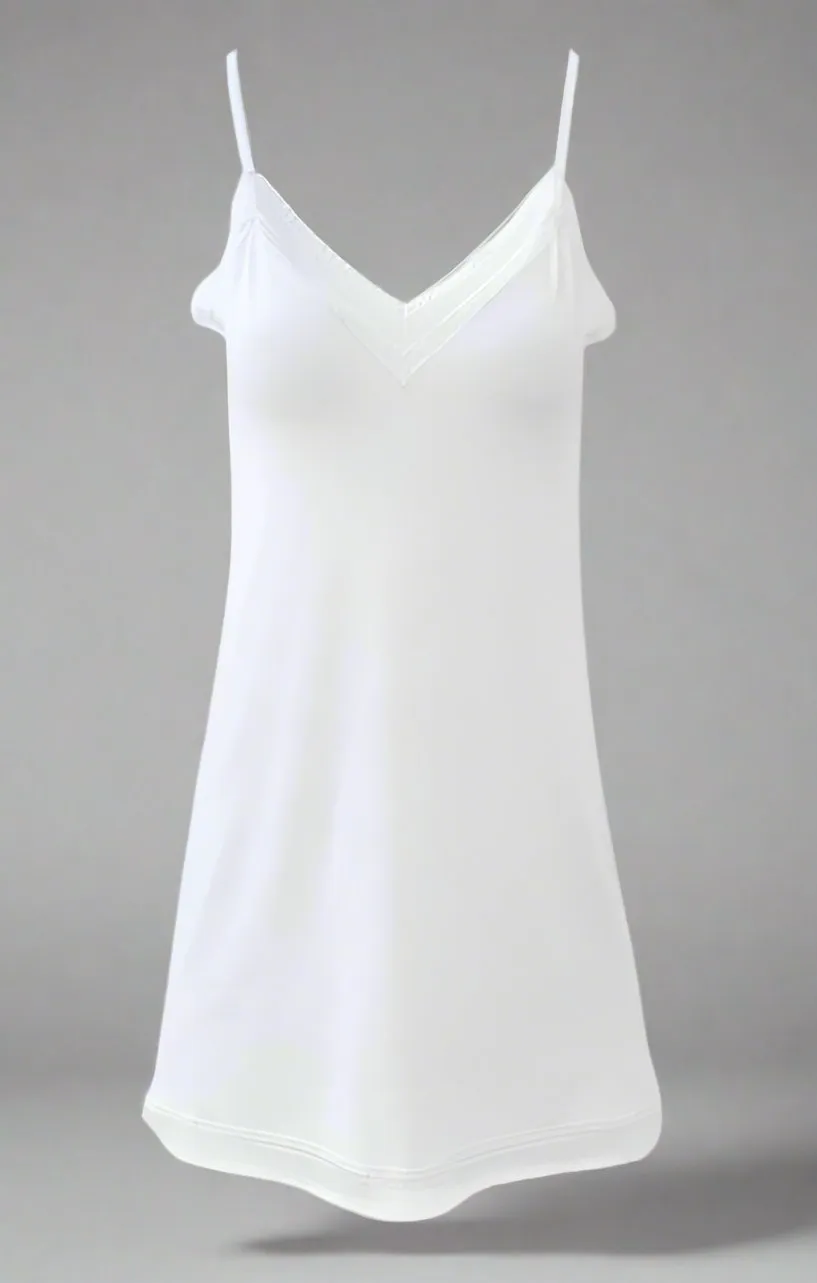 Luxurious Italian Viscose Lace-Trimmed Chemise