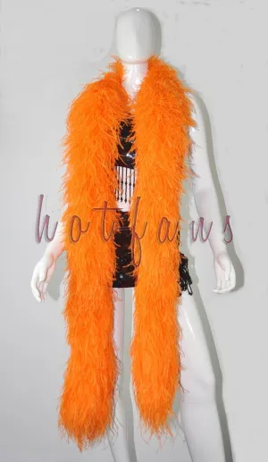 Luxurious Orange  12 Ply Ostrich Feather Boa