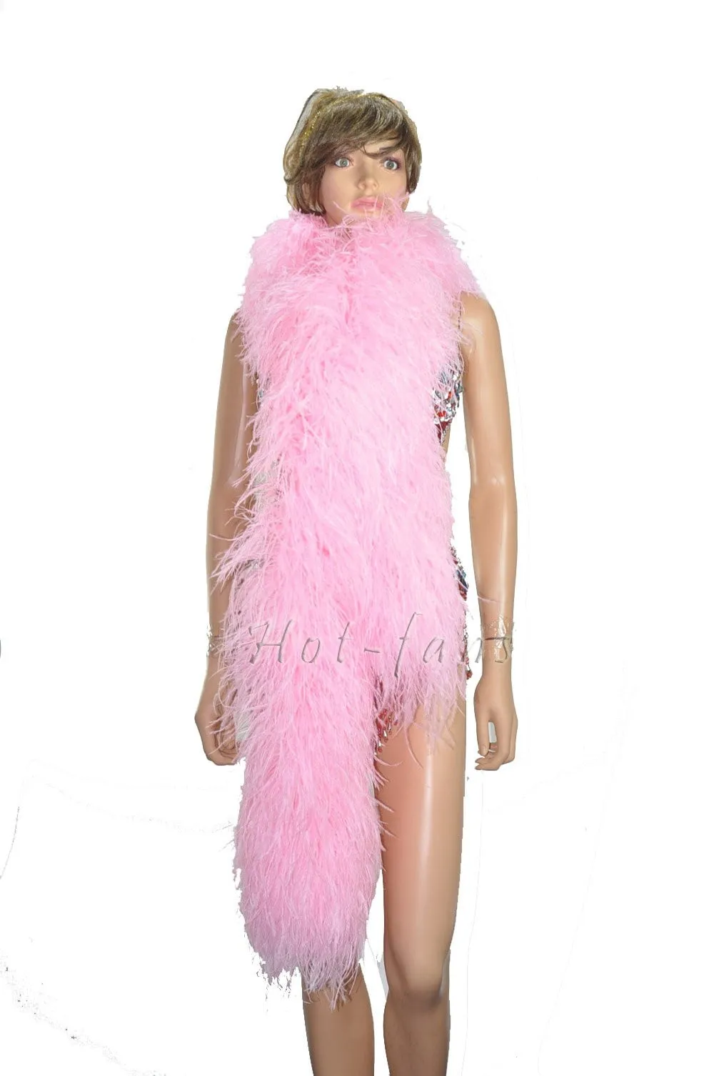 Luxurious Pink 12 Ply Ostrich Feather Boa
