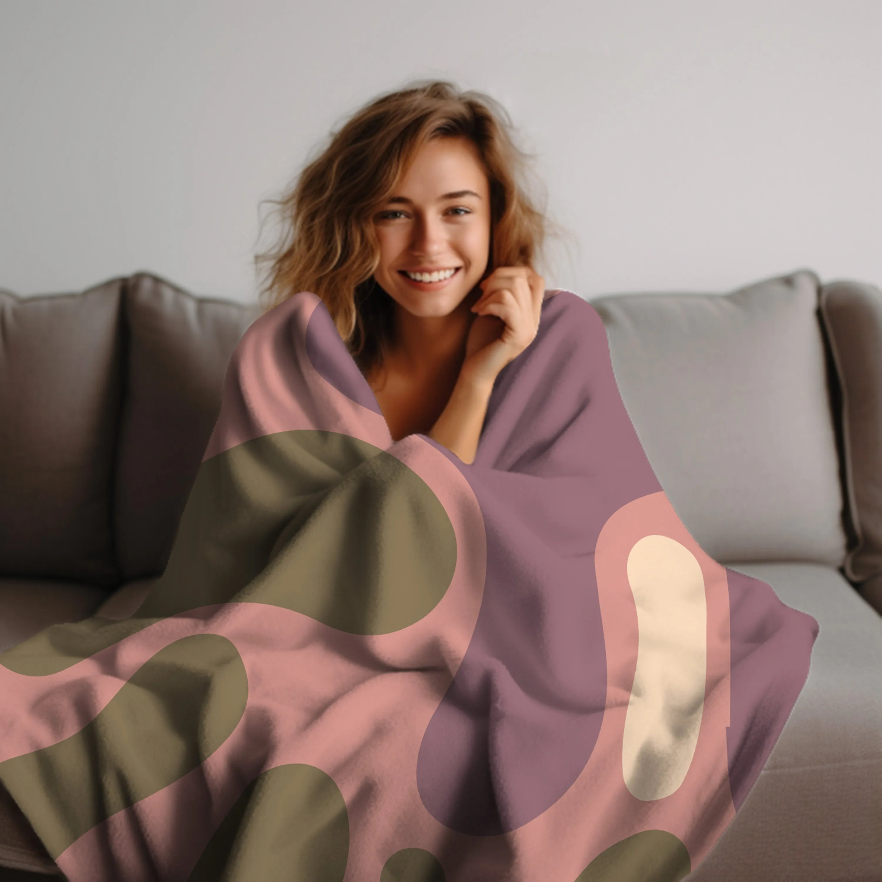 Luxurious Pink Velveteen Throw Blanket