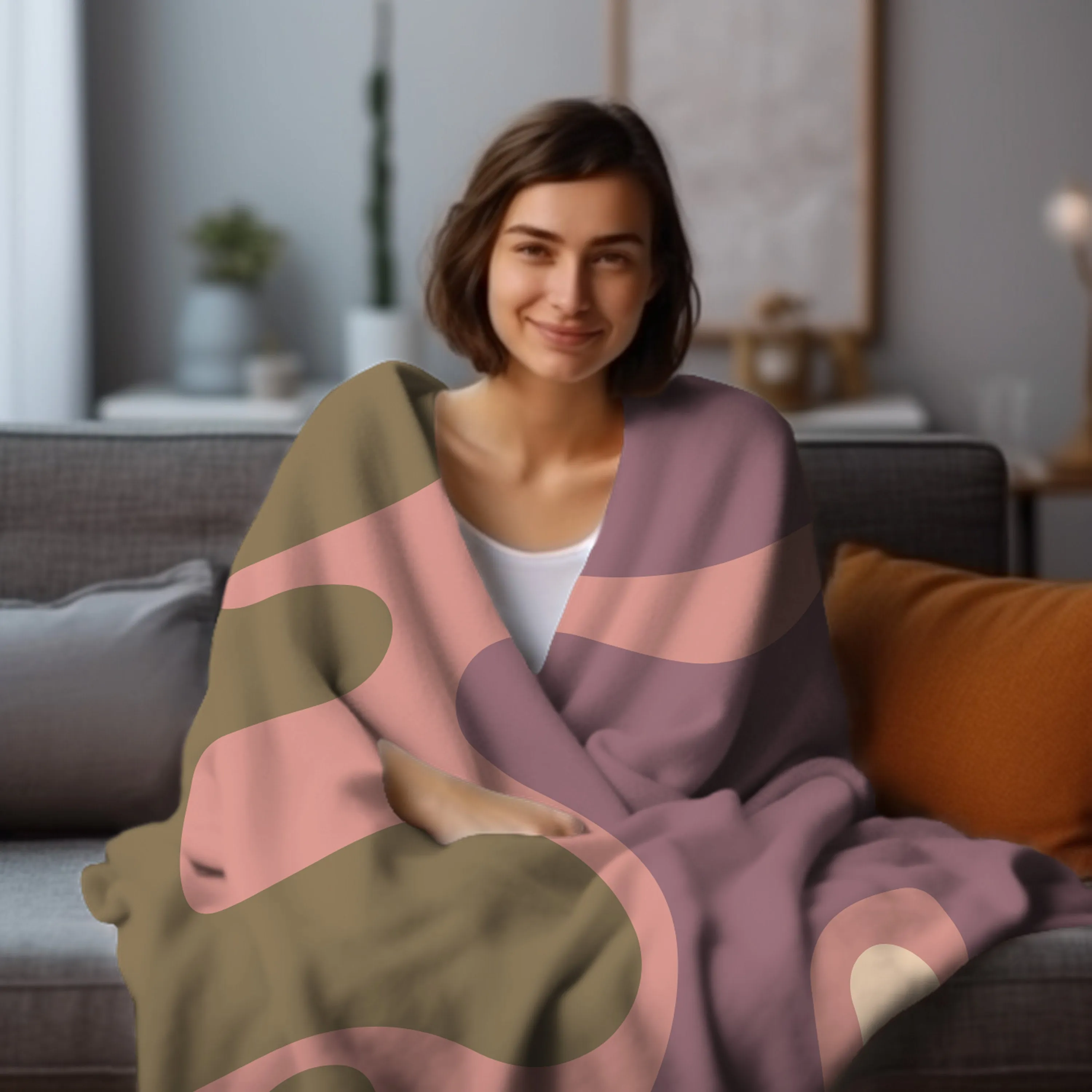 Luxurious Pink Velveteen Throw Blanket