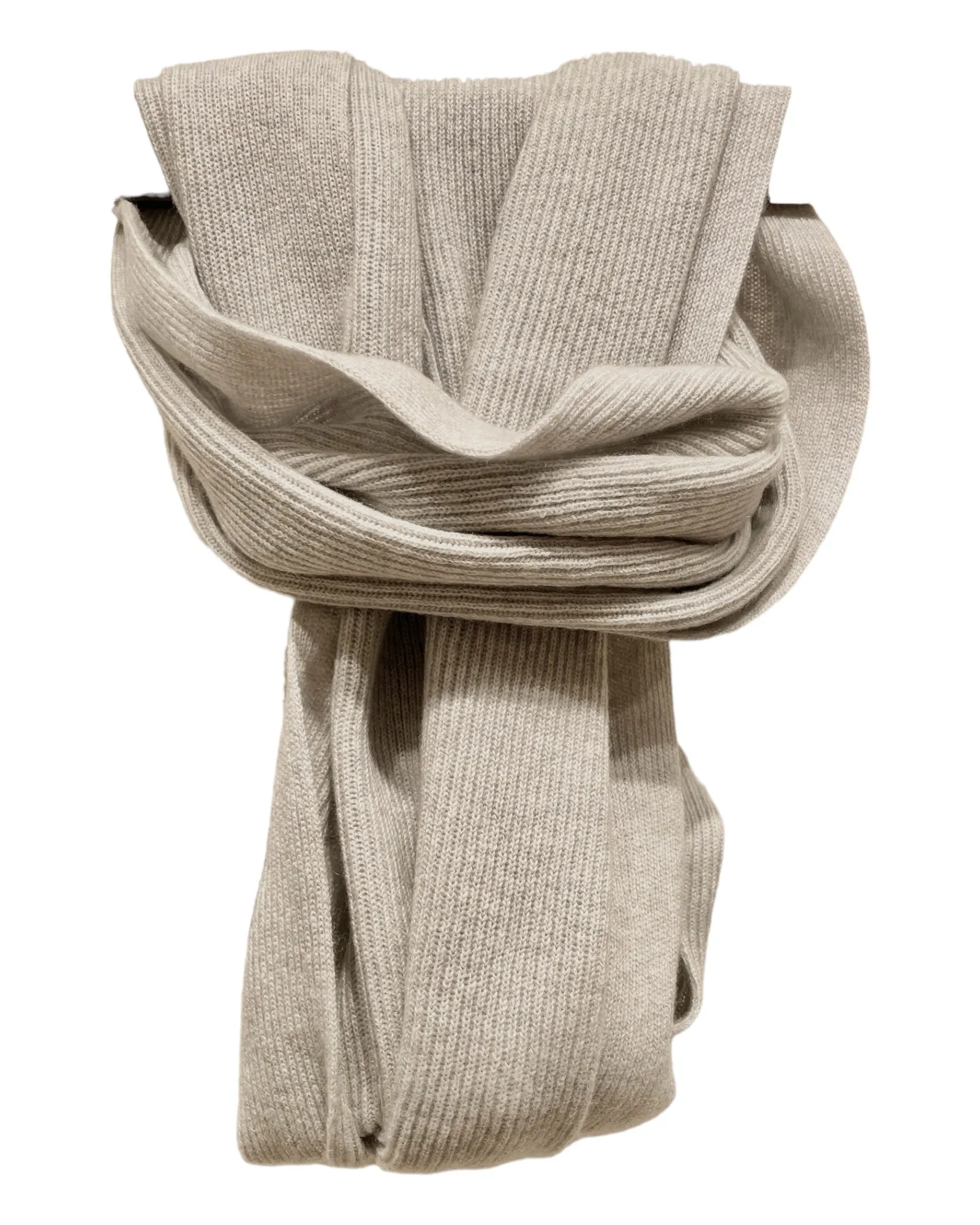 Luxurious Ribbed Cashmere Scarf