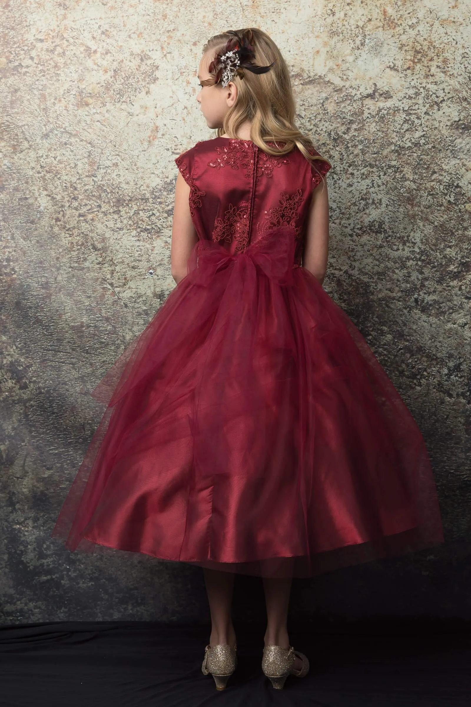 Luxurious Silk & Glittery Tulle Top