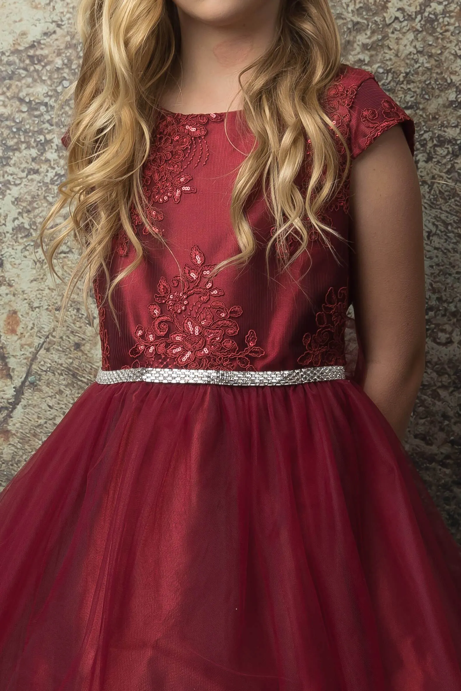 Luxurious Silk & Glittery Tulle Top