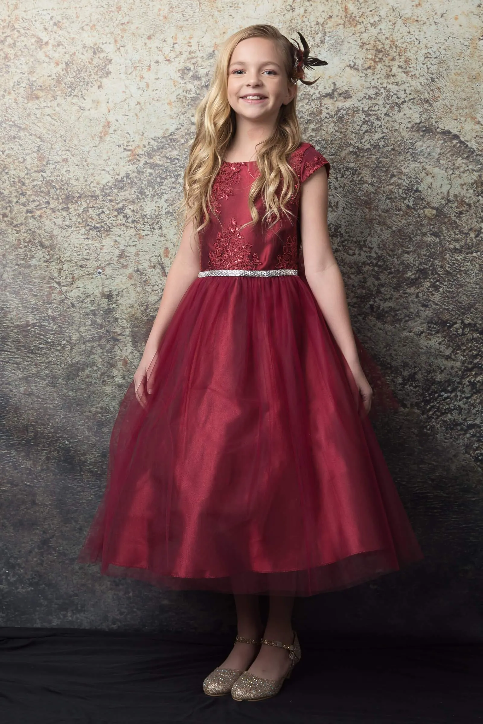 Luxurious Silk & Glittery Tulle Top