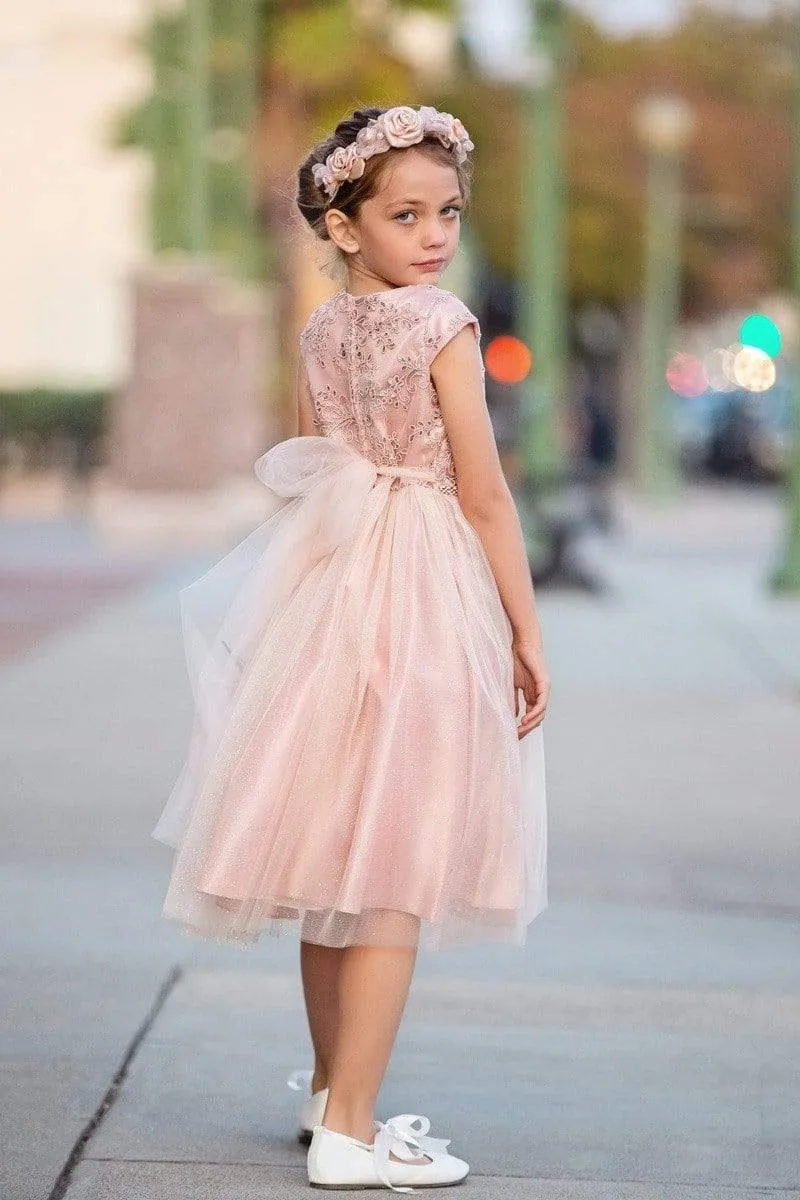Luxurious Silk & Glittery Tulle Top